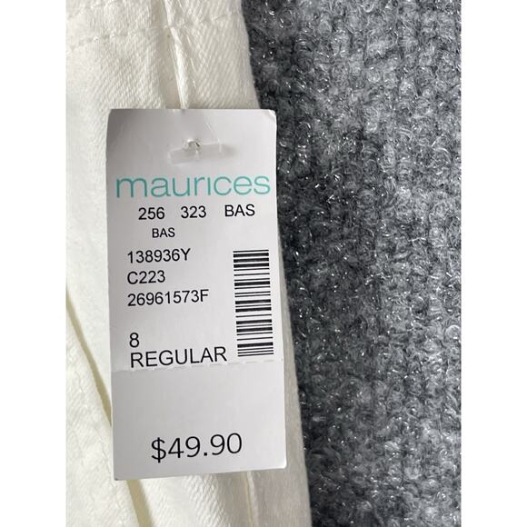 M Jeans by Maurices Super High Rise Flare White Jeans Women's 8 Regular - Picture 9 of 9